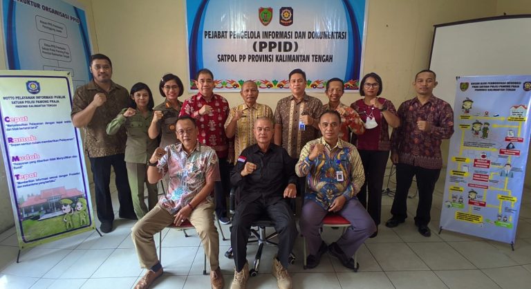 Evaluasi Capaian, PPID Pelaksana Satpol PP Provinsi Kalteng Adakan Rapat Tim